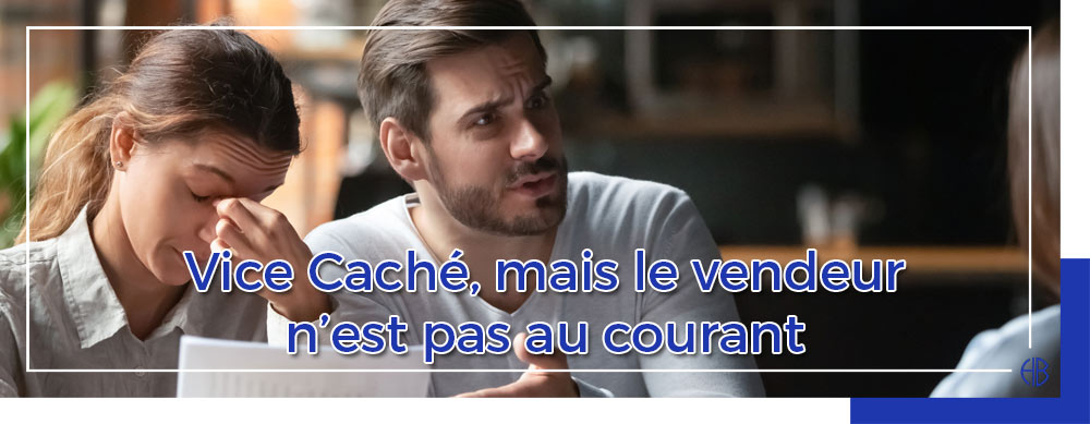 Vice cahé maison mais le vendeur n'est pas au courant